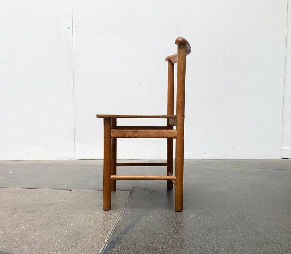 Mid-century wooden chair set of 2, 1960s