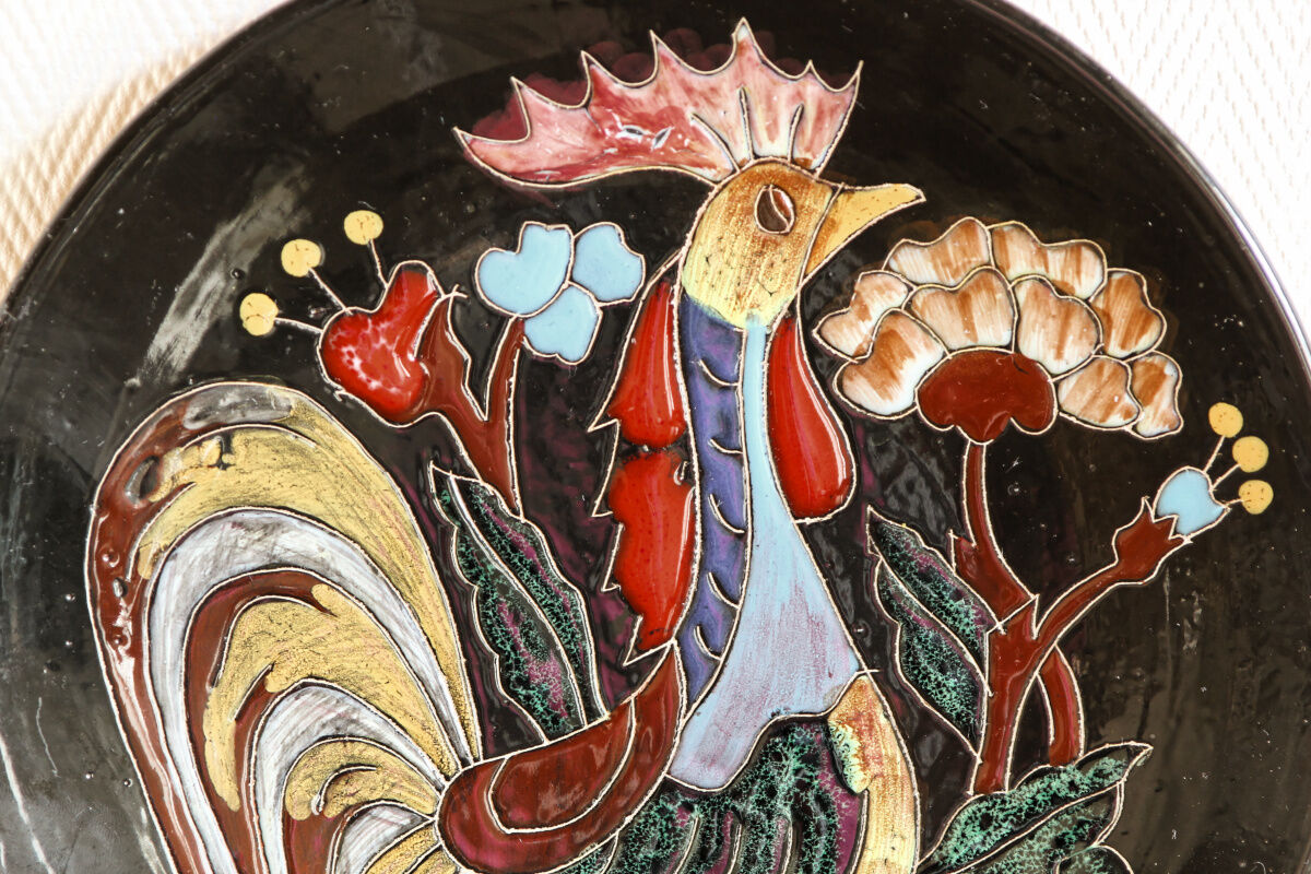 Rooster plate, 50s