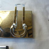 Chrome metal pipe art deco door
