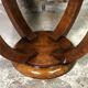 Pedestal table / side table Art Deco era in walnut bramble veneer
