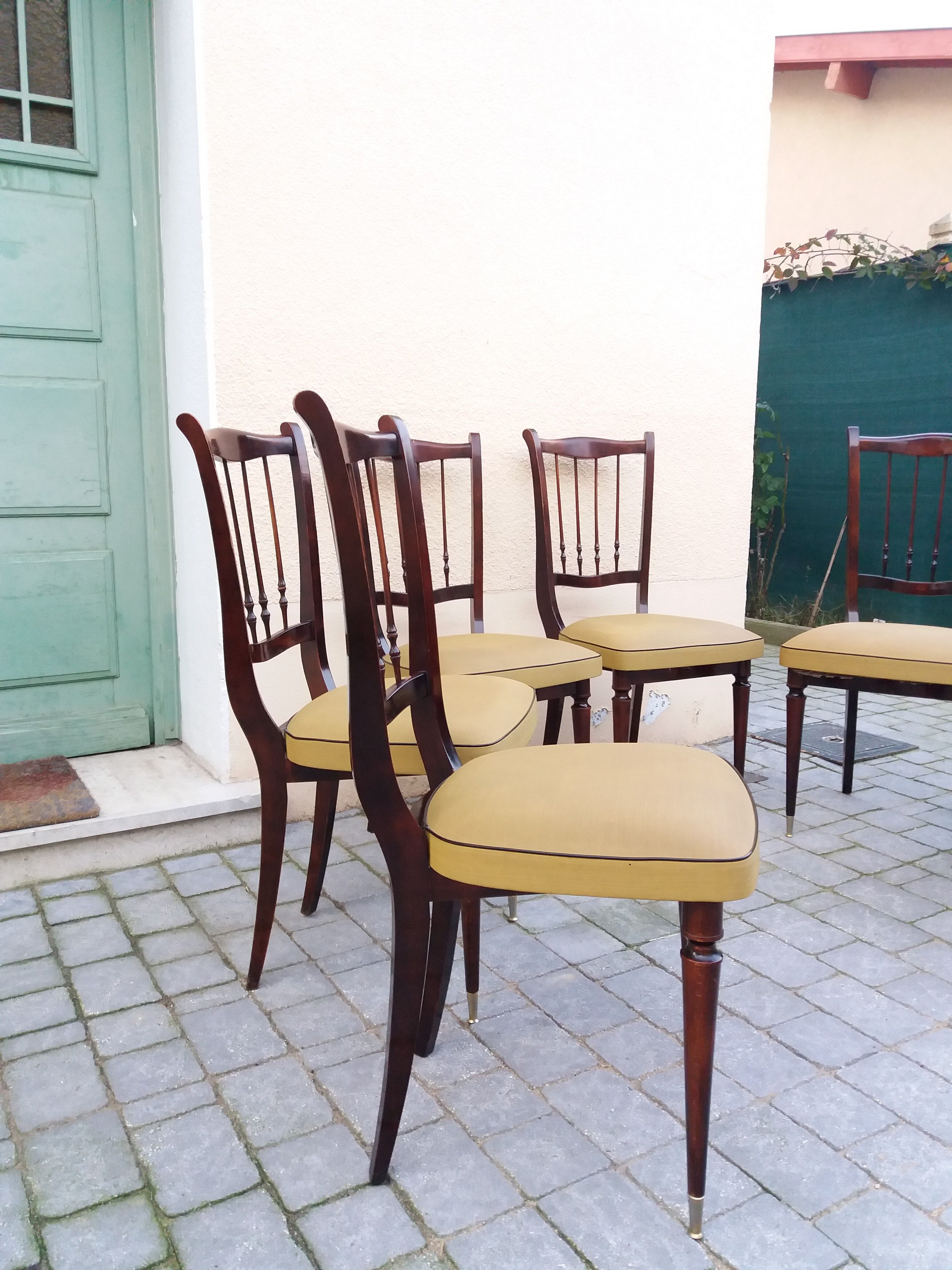 Set of 6 chairs vintage 60 feet fuseles