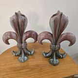 Pair of glazed ceramic vases