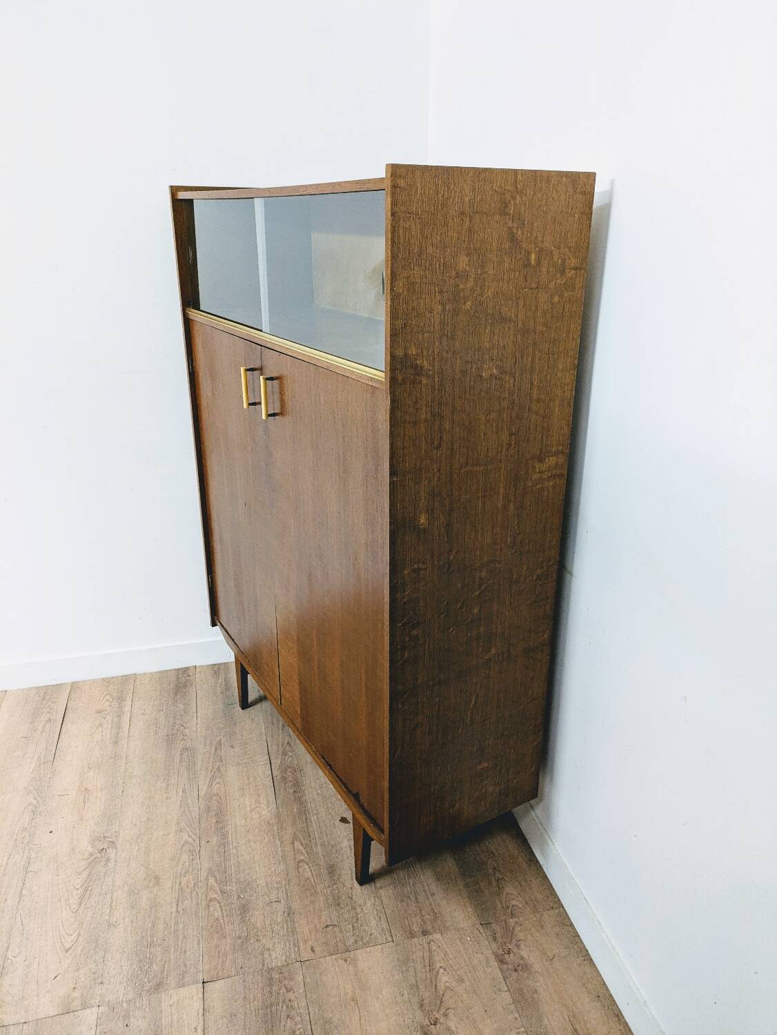 Vintage wooden display cabinet