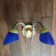 Colourful vintage two-arm wall light