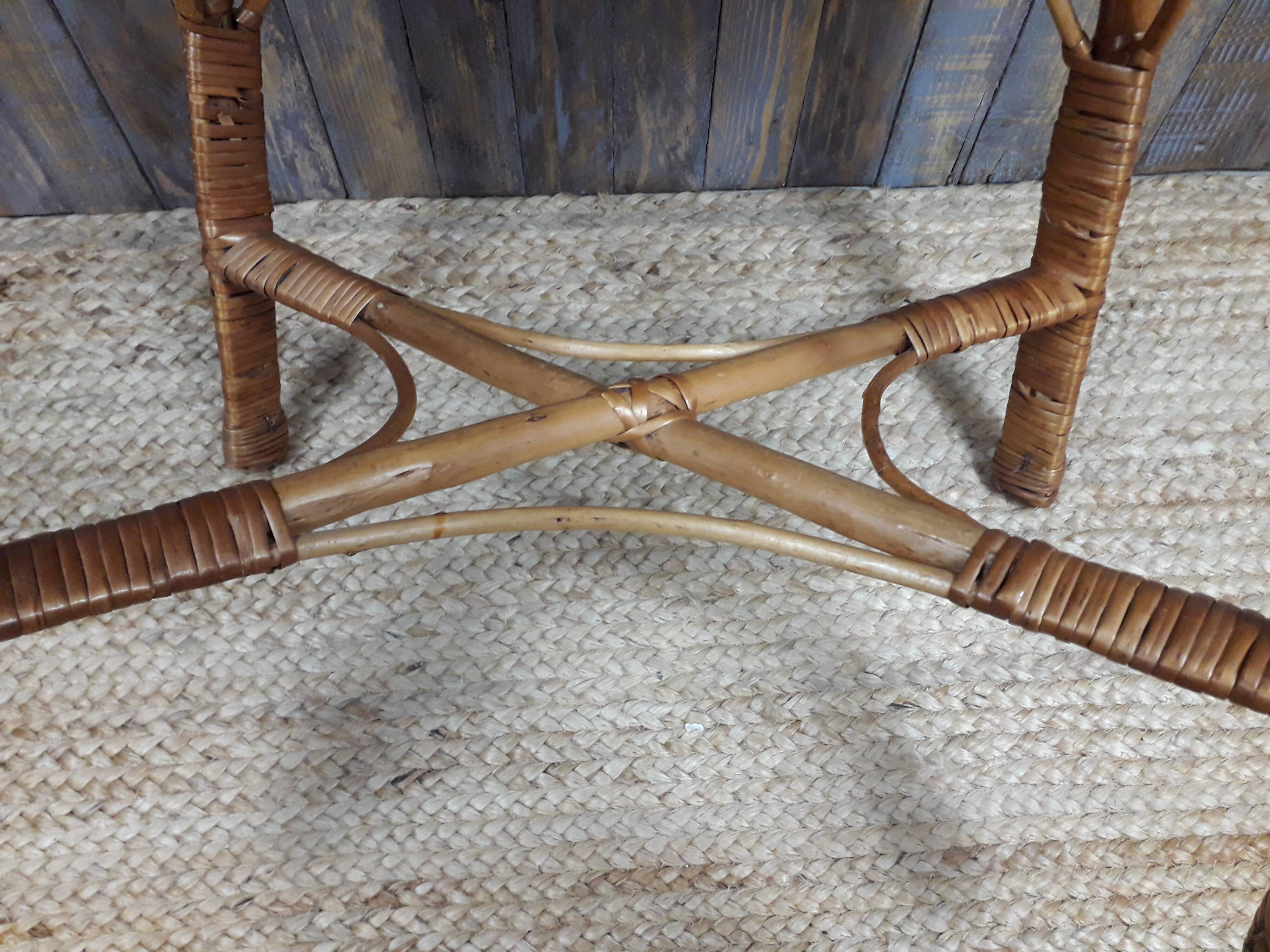 Rattan coffee table