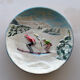 Decorative ceramic plate from Vallauris – Relief ski scene