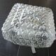 Vintage 60-70s structured glass square ceiling light