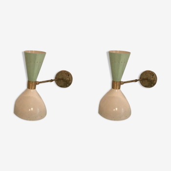 Pair wall sconces 1950