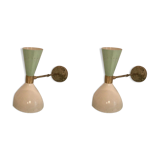 Pair wall sconces 1950