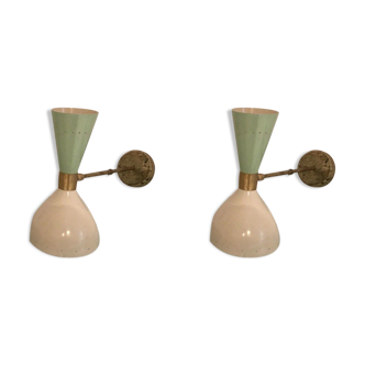 Pair wall sconces 1950