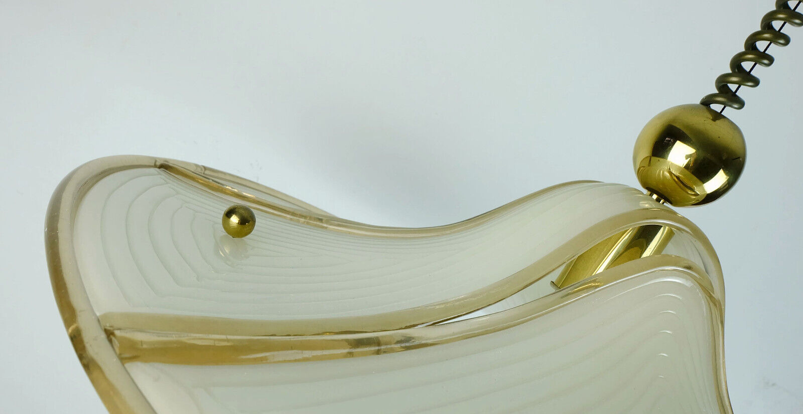 large cristallux hustadt adlustable PENDANT LAMP acrylic and brass