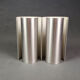 Rare 70's double wall lamp in brushed steel. Space age - French design