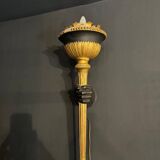 Pair of 19th Century Torchieres / Wall Lights in Gilded Wood and Bronze