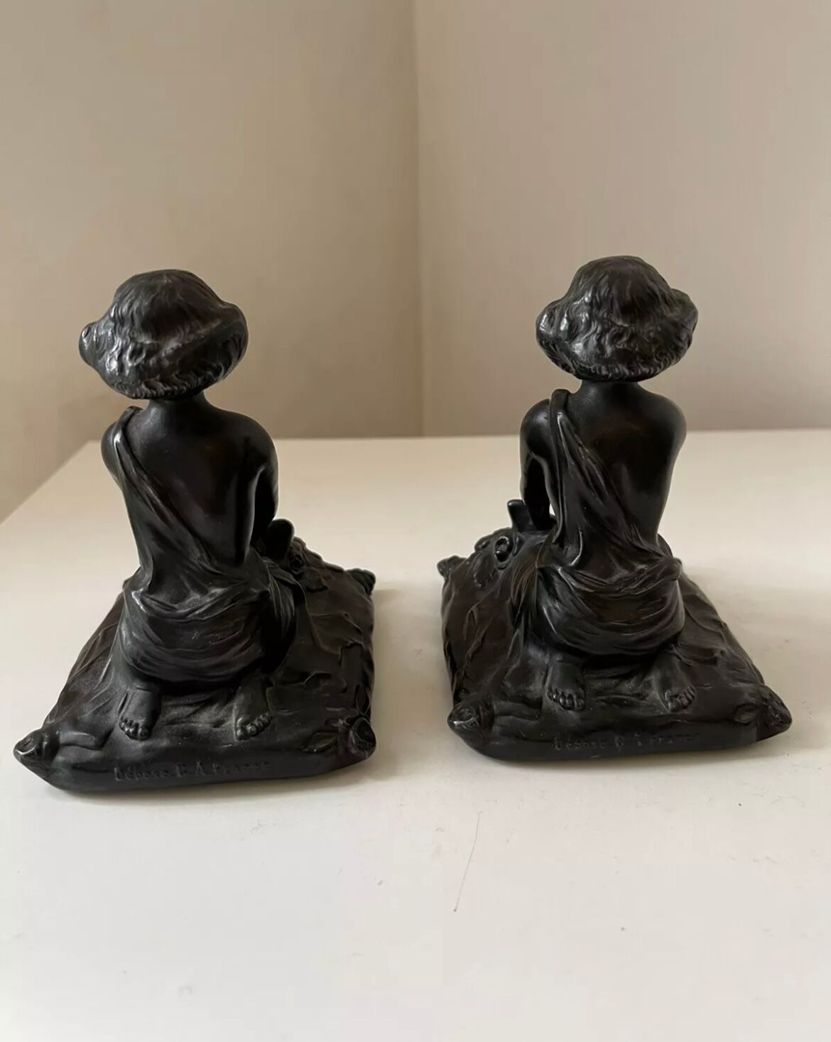 Serre-livres Art nouveau régule Femme orient 1900