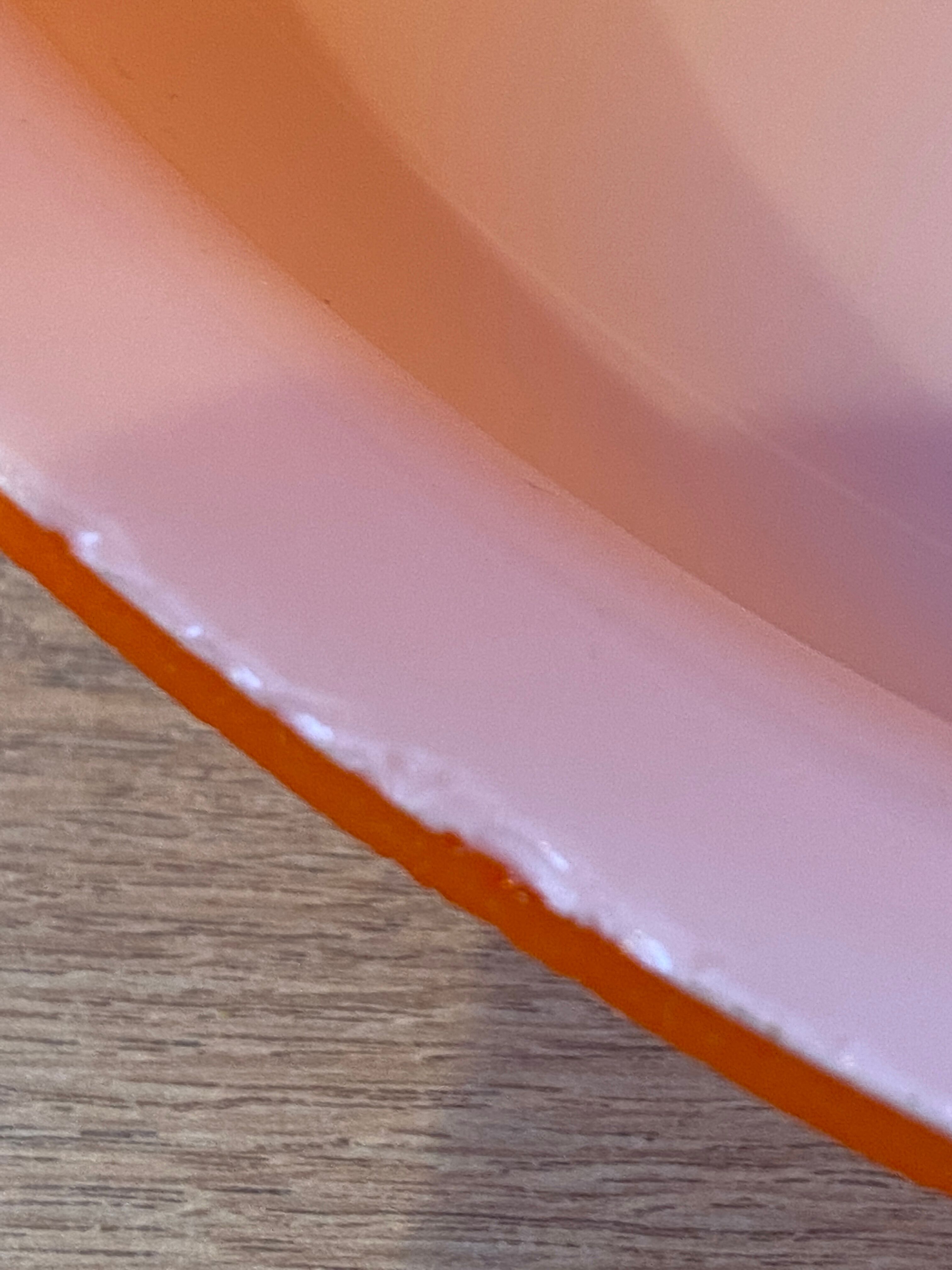 Duo d'abat jour en verre opalin orange vintage