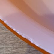 duo of Abat jour in vintage orange opaline glass