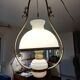 19th century white opaline pendant light