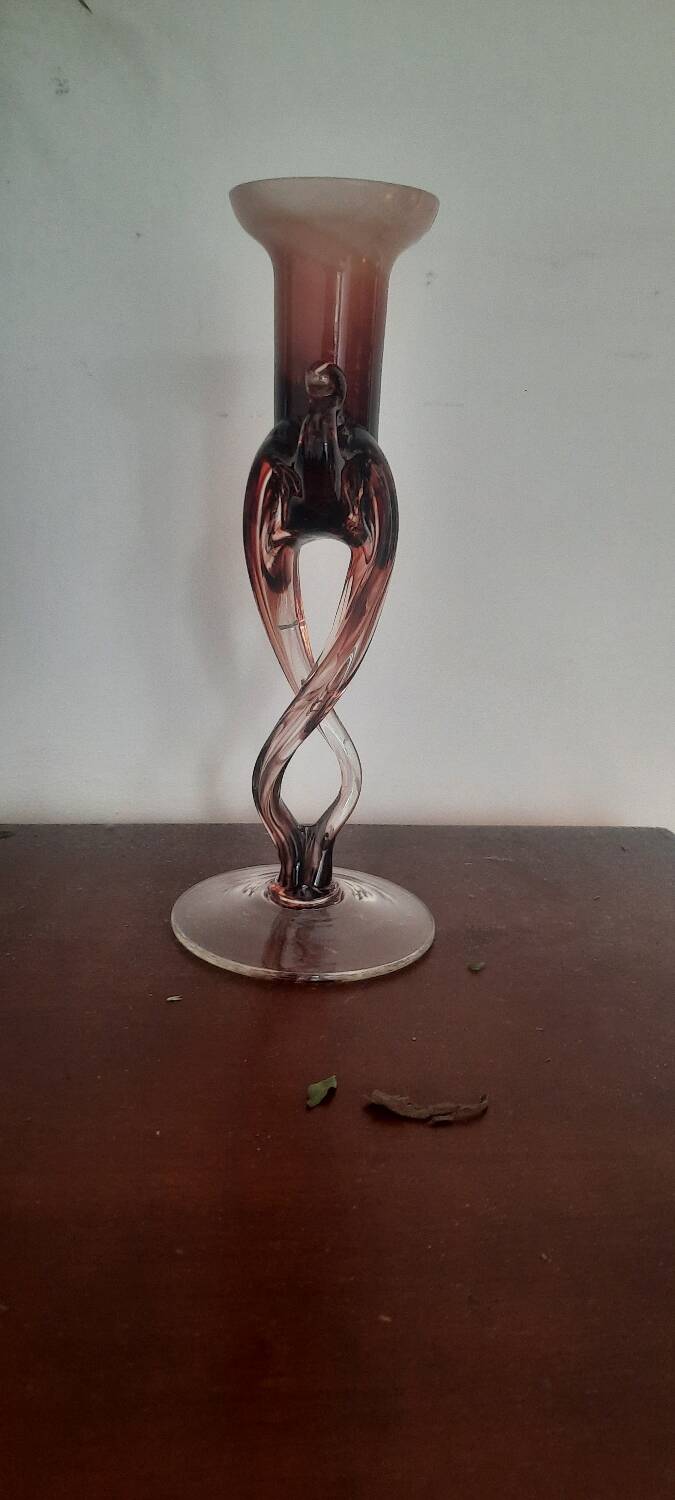 Bougeoir verre soufflé