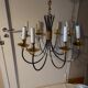 Chandelier design 8 gold brass metal lights