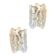 Set of Two Transparent and White “Fiamma” Murano Glass Wall Sconces
