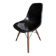 DSW chair, black fiber, black dowel, walnut, Eames, Herman Miller, vintage 1950