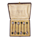 6 Silverplated mocca spoons
