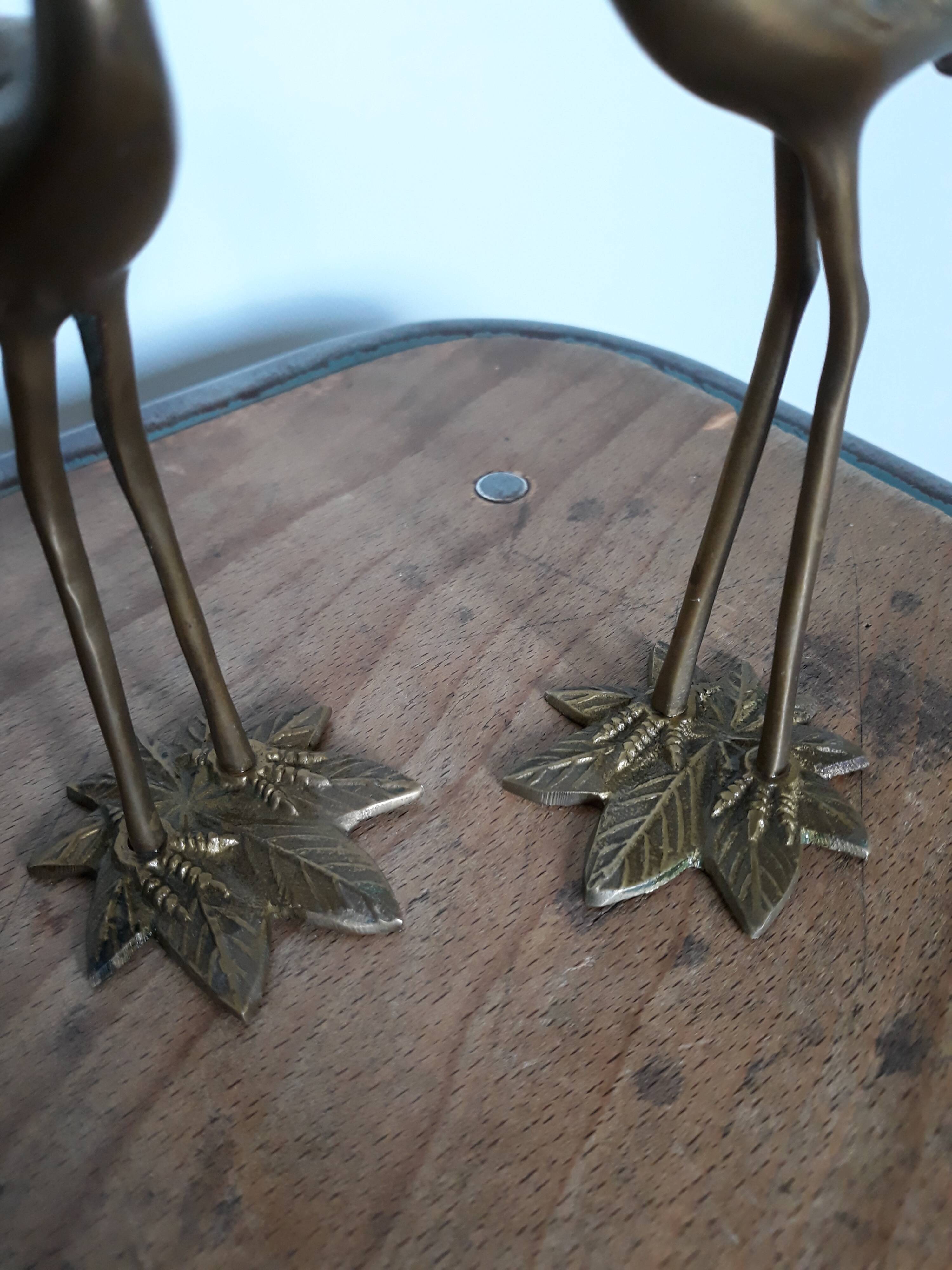 Herons or brass wader birds