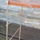 Wall shelves style metal string imitation wood 60- 70s