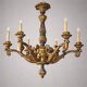Lustre en bois Venitien de château, sculpté et doré, style baroque