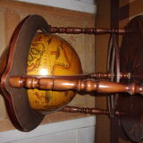 Earth globe bar world map wheels 1970/1980