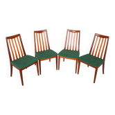 Chaises de salle à manger en tissu et teck par Leslie Dandy pour G-Plan, années 1960, lot de 4