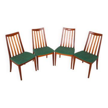 Fabric and Teak Dining Chairs by Leslie Dandy for G-Plan, 1960s, Set of 4
