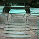 Lot of old garden iron folding chairs