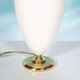 1970s bohemian bedside lamp, vintage in ceramic & brass