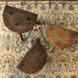 Set of 3 wooden stools