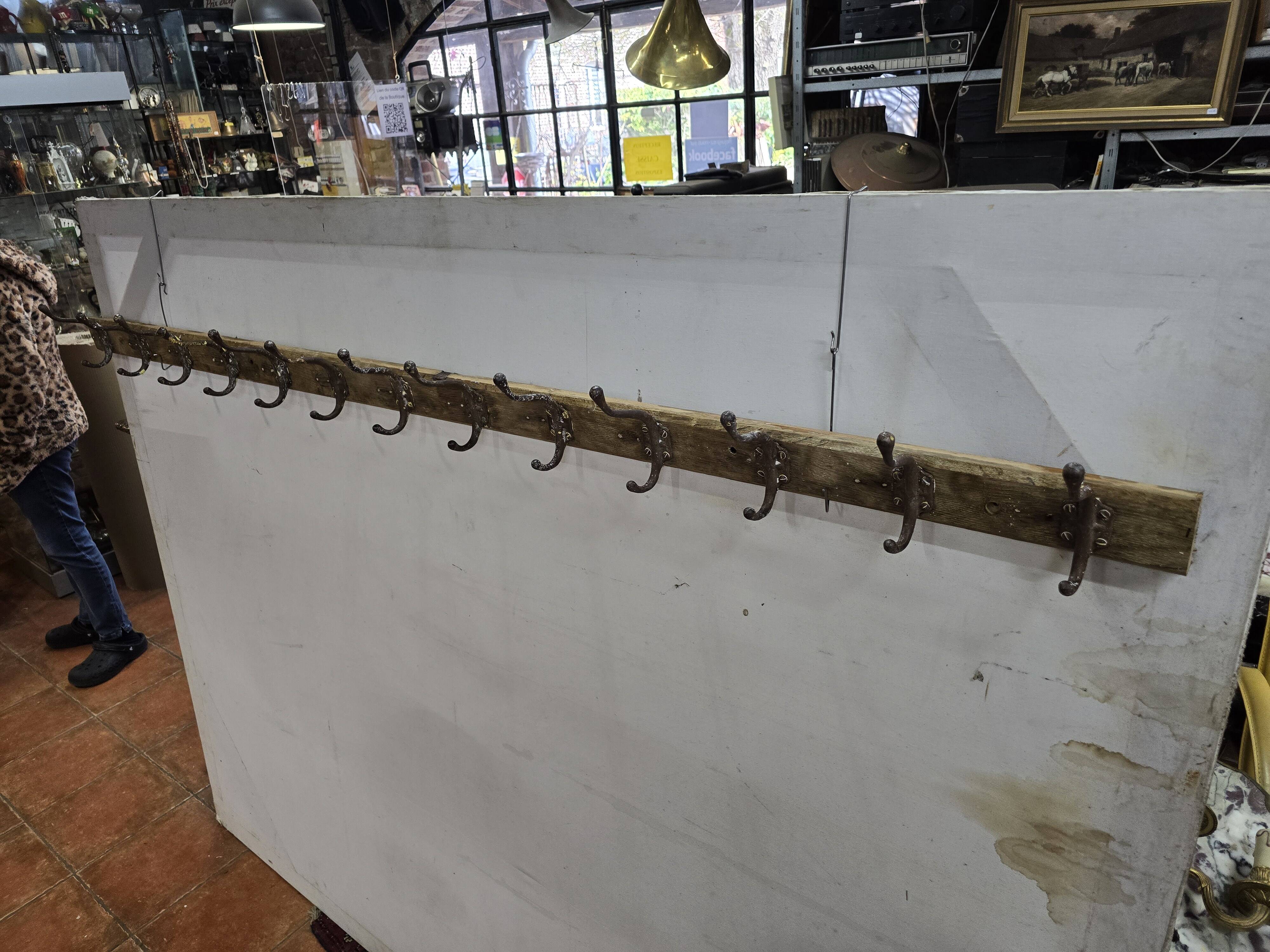 Old school coat rack with 13 hooks