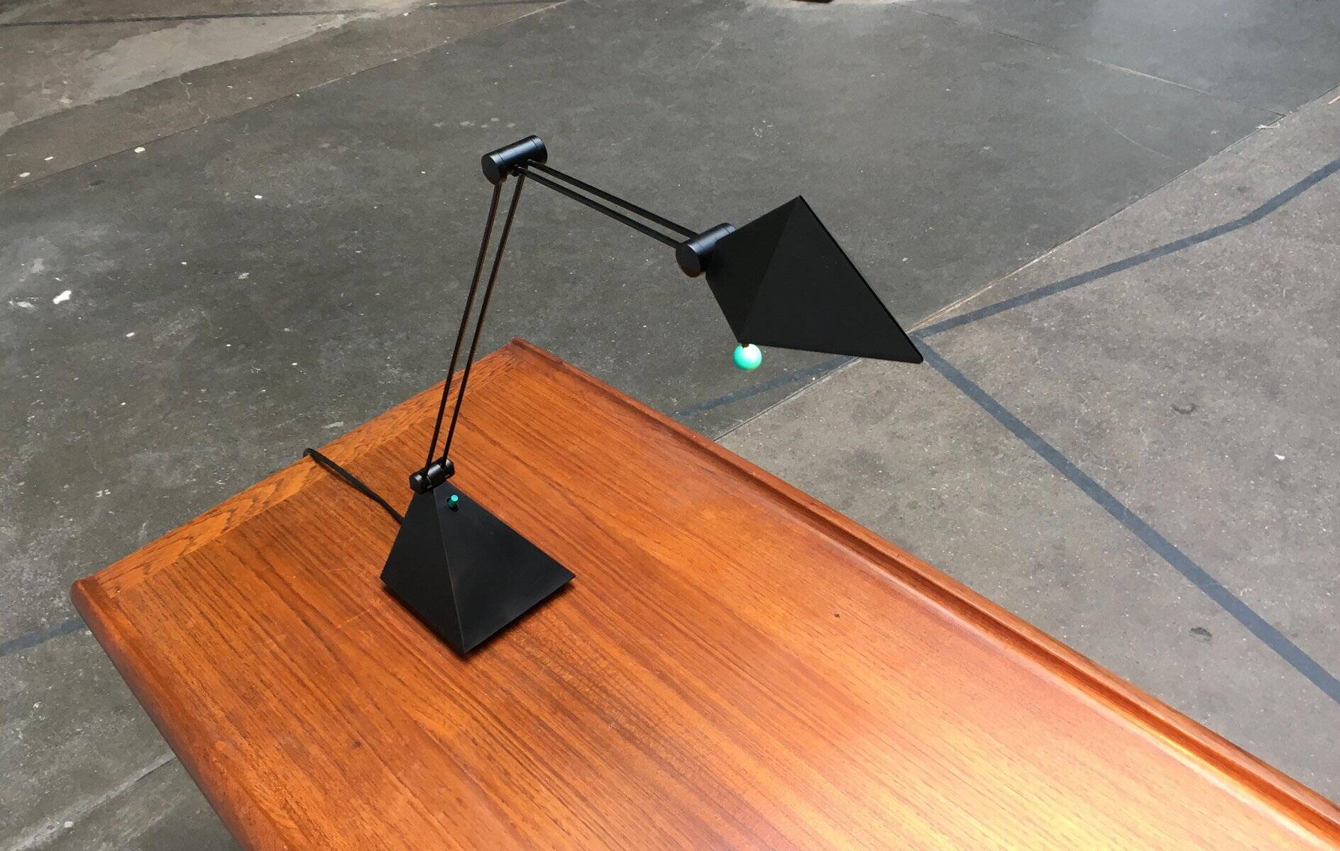 Vintage German postmodern table lamp by Lungean + Pellmann for Brilliant Leuchten