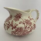 Pitcher, old chrysanthemum jug, Longwy
