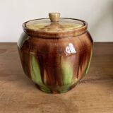 Glazed terracotta covered pot