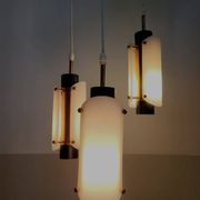 Vintage Scandinavian suspension in plexiglass and copper, probably Danish.