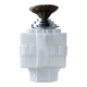 Art Deco "Skyscraper" suspension from the 1930s – Geometric frosted glass