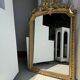 Large gilded mirror with acanthus leaf pediment H150 L98