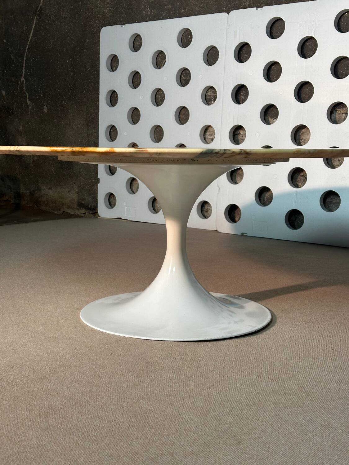 Mid-Century Coffee Table - Marble Tulip Base - Honsel Germany -1960