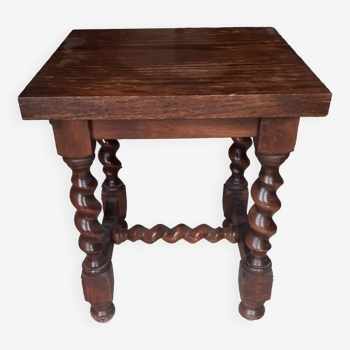 Louis XIII style side shelf, in walnut