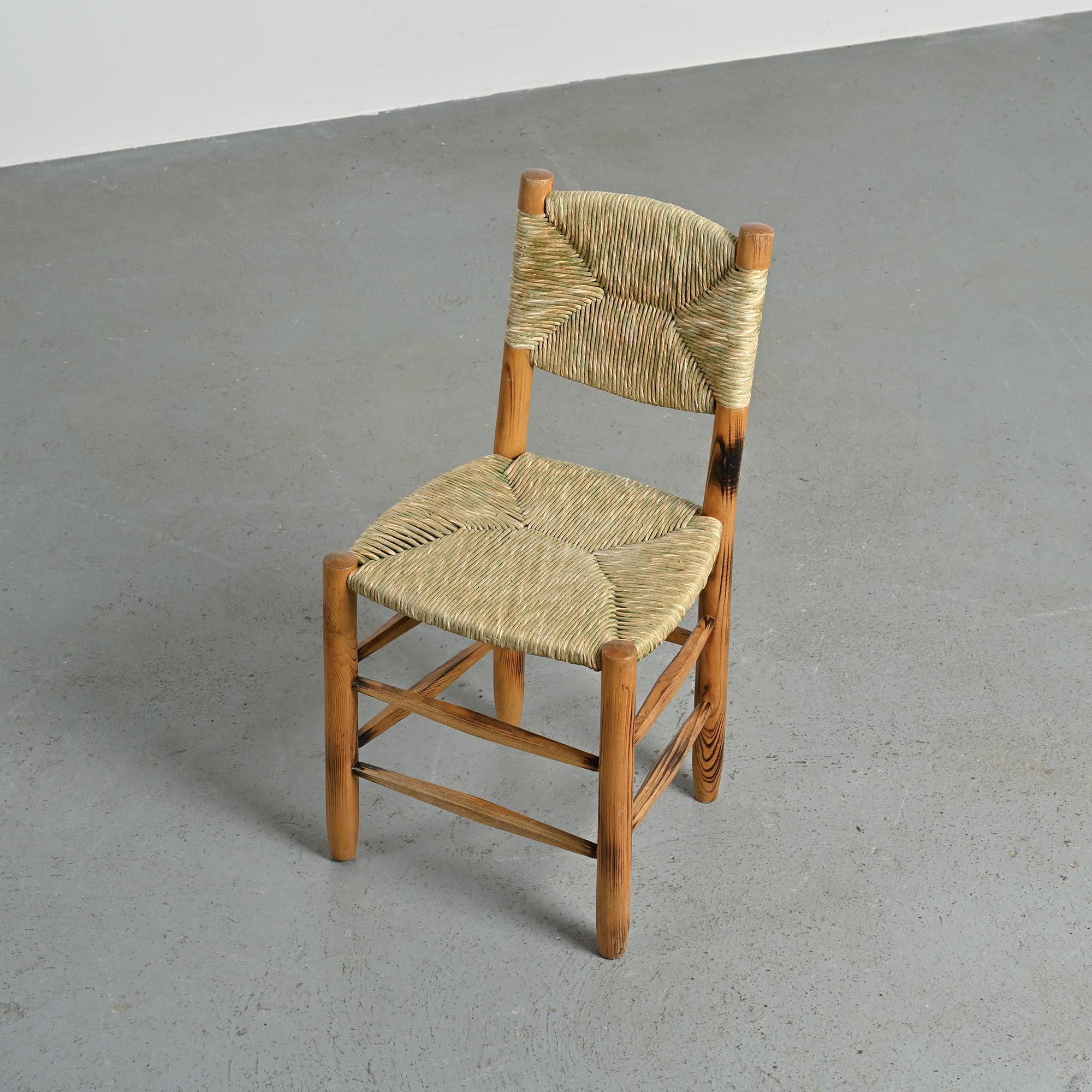 Set of 6 Bauche model chairs by Charlotte Perriand, circa 1960.