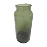 Truffle jar old blown glass olive green color