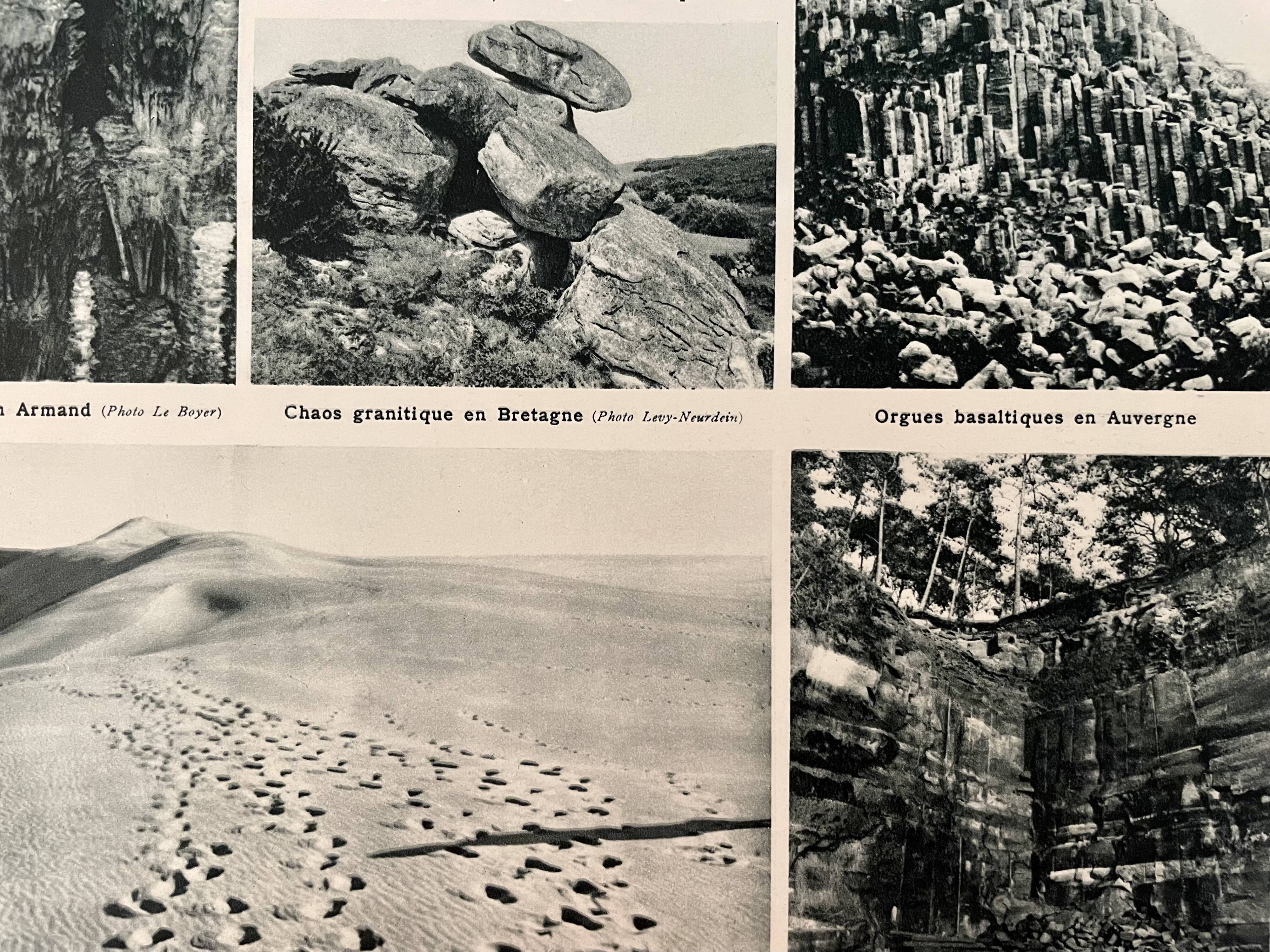 Old map of the geological France of 1945