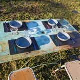 Vintage rectangular folding garden table