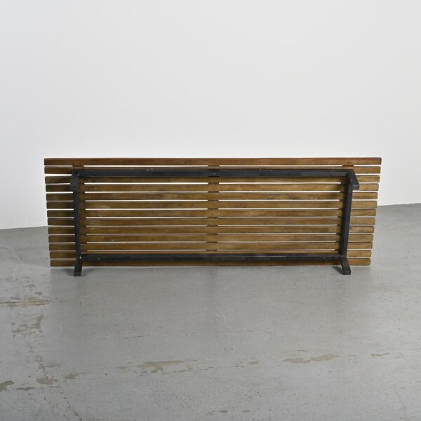 Banquette Cansado en acajou par Charlotte Perriand, vers 1962.