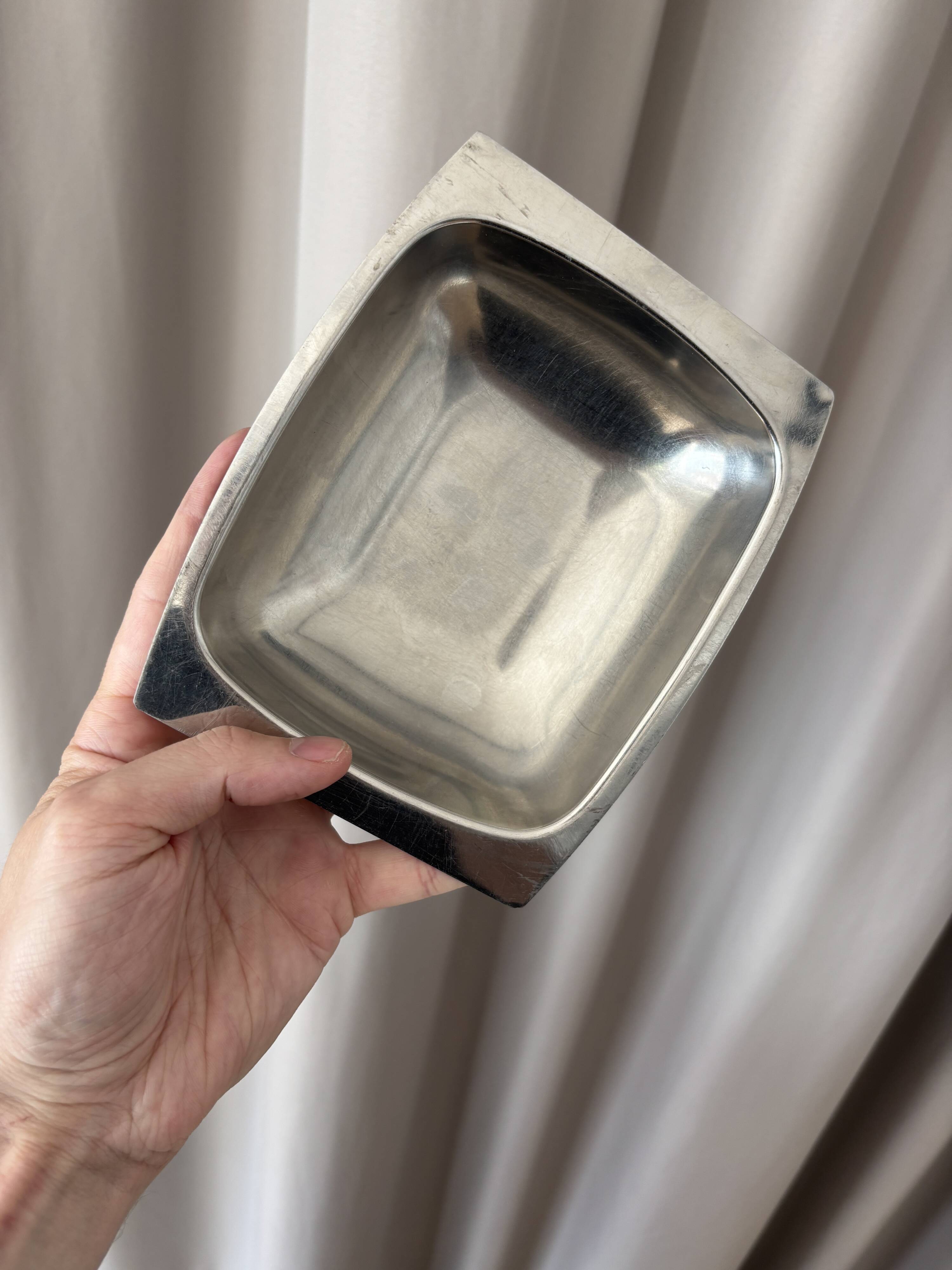 Vintage stainless steel dish / catchall AS Sweden
